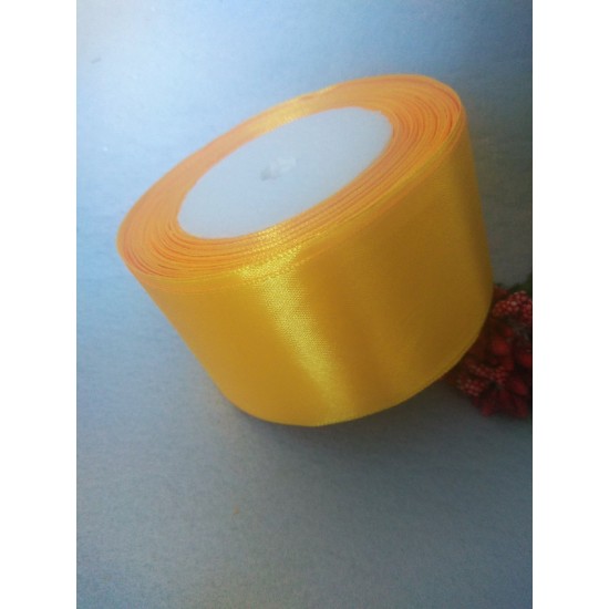 Ленты атласные однотонные 5 см цв. абрикосовый, цена за 5 м